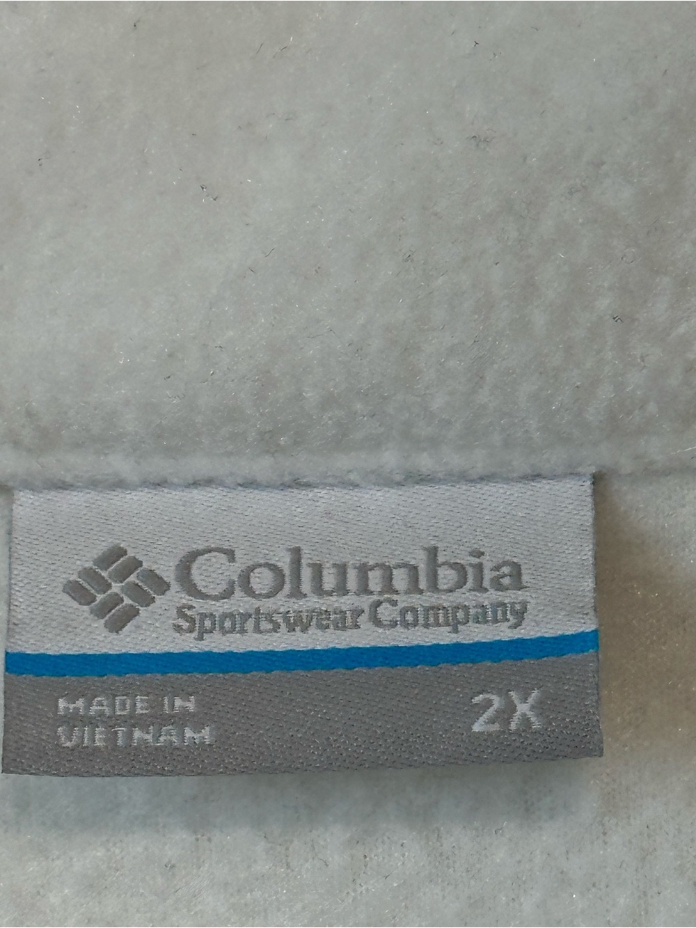 Columbia White Fleece Full Zip Jacket 2X - Picture 4 of 6